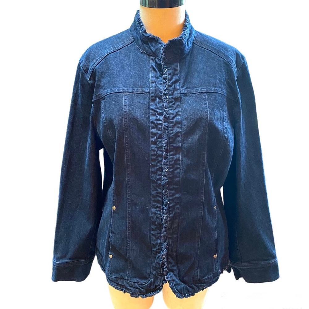 Additions by Chico’s blue casual denim jacket